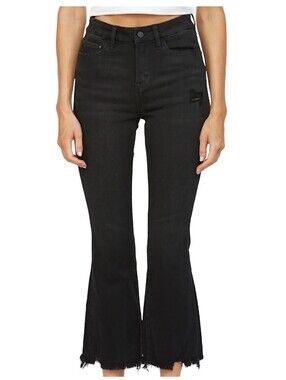 Mica Denim MDP-F149BK High Rise Crop Flare 30